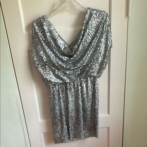 Silver Sequin Dress